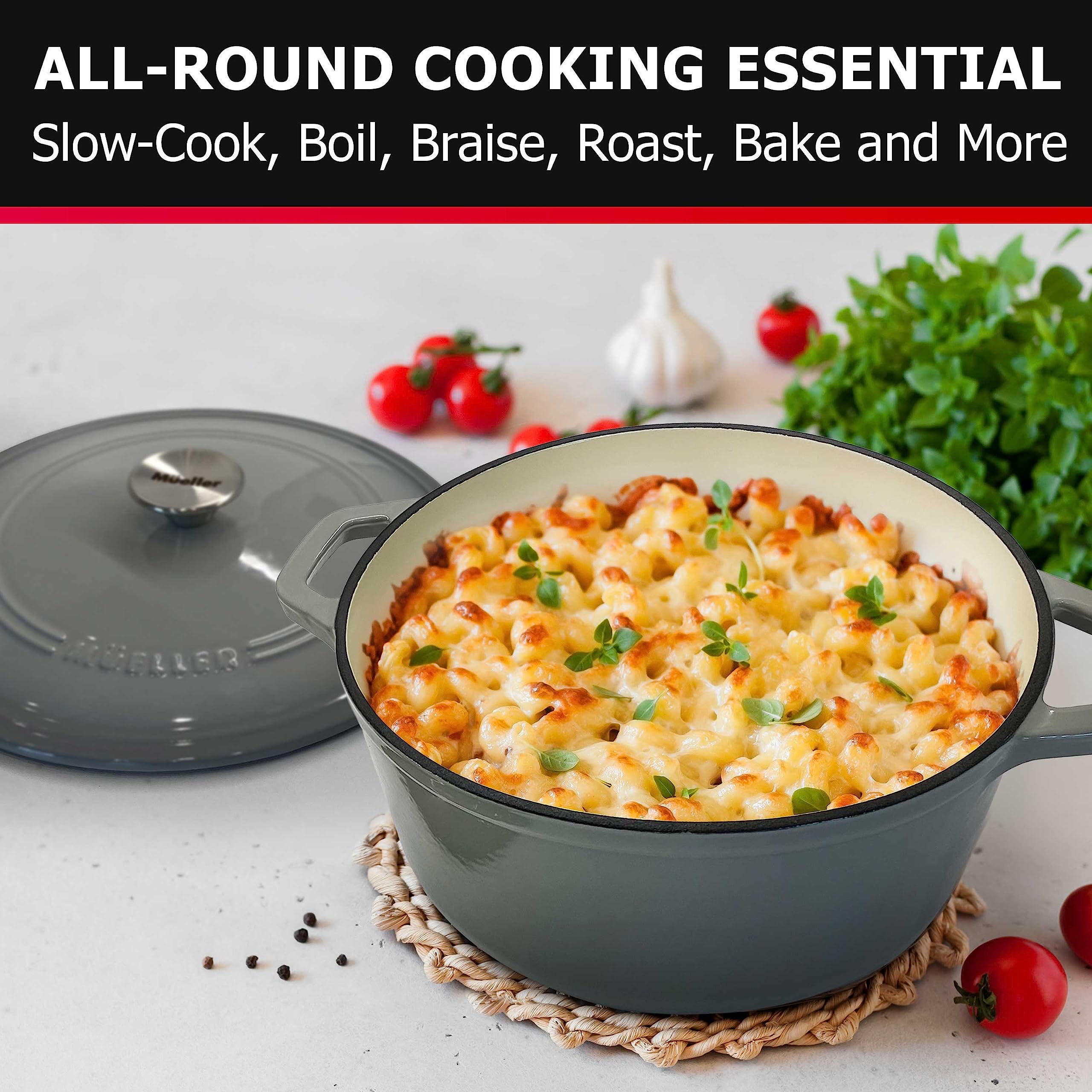 Mueller Home induction-compatible design works on all cooktops.