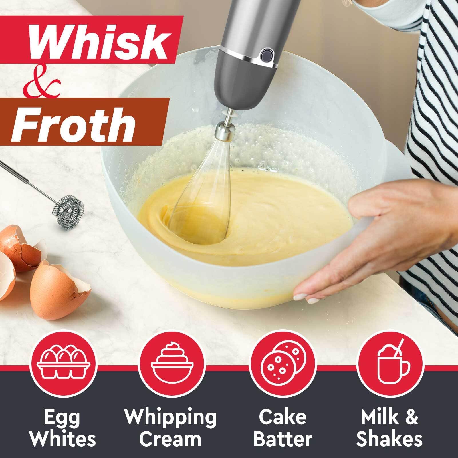 Mueller Multistick whisk attachment adds airy textures