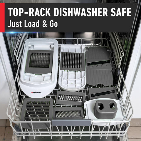 Mueller Pro Chopper dishwasher-safe for easy cleanup.