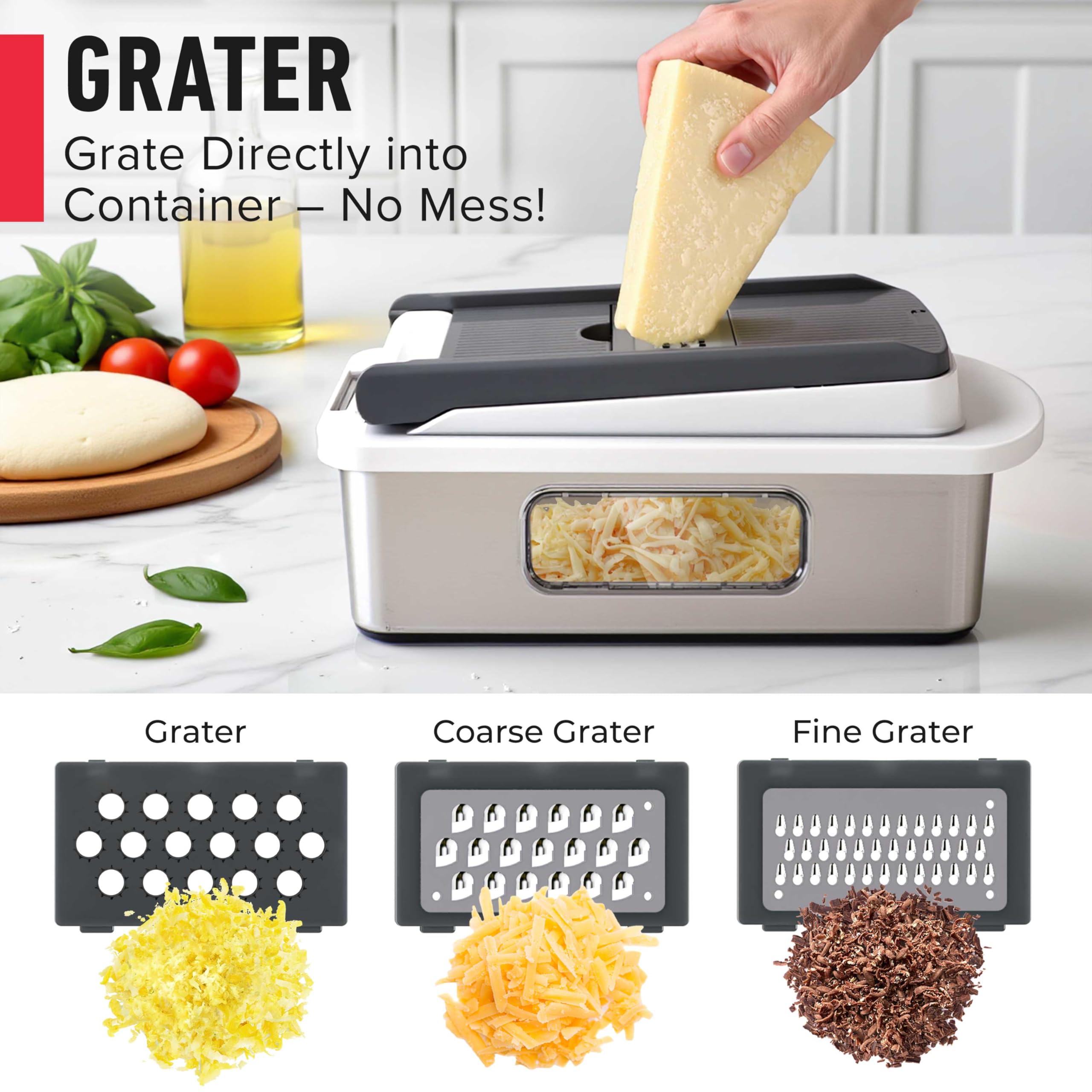 Mueller Pro-Series dishwasher-safe design simplifies cleanup after prep.