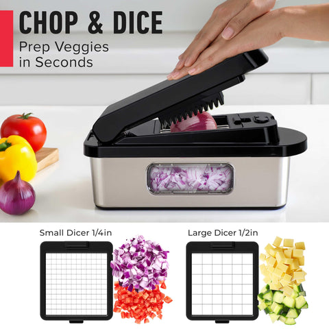 Mueller Pro-Series mandoline slicer creates uniform slices quickly