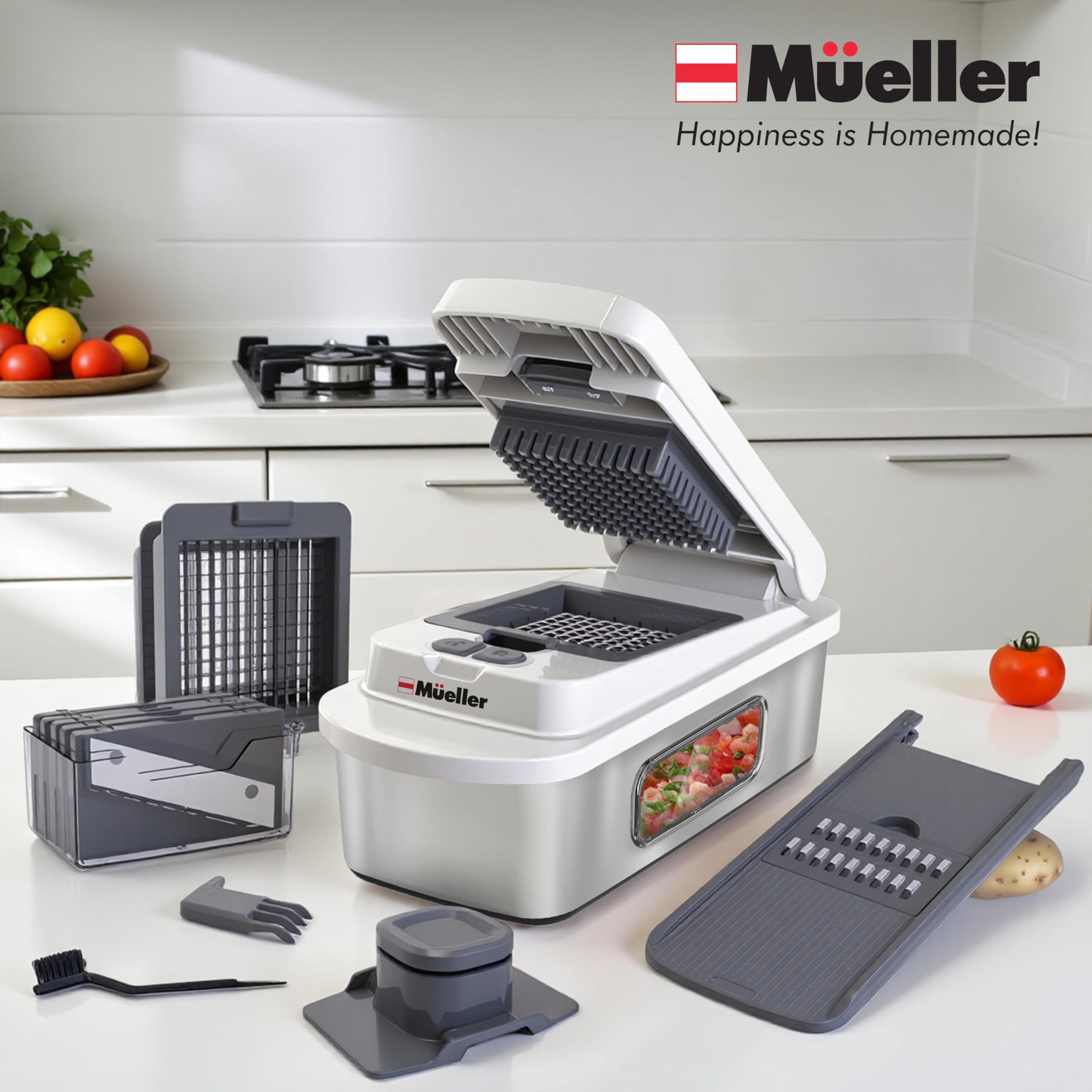 Mueller Pro-Series time-saving meal prep helps you finish faster.