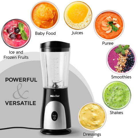 Mueller Smoothie Blender durable black housing for everyday use.