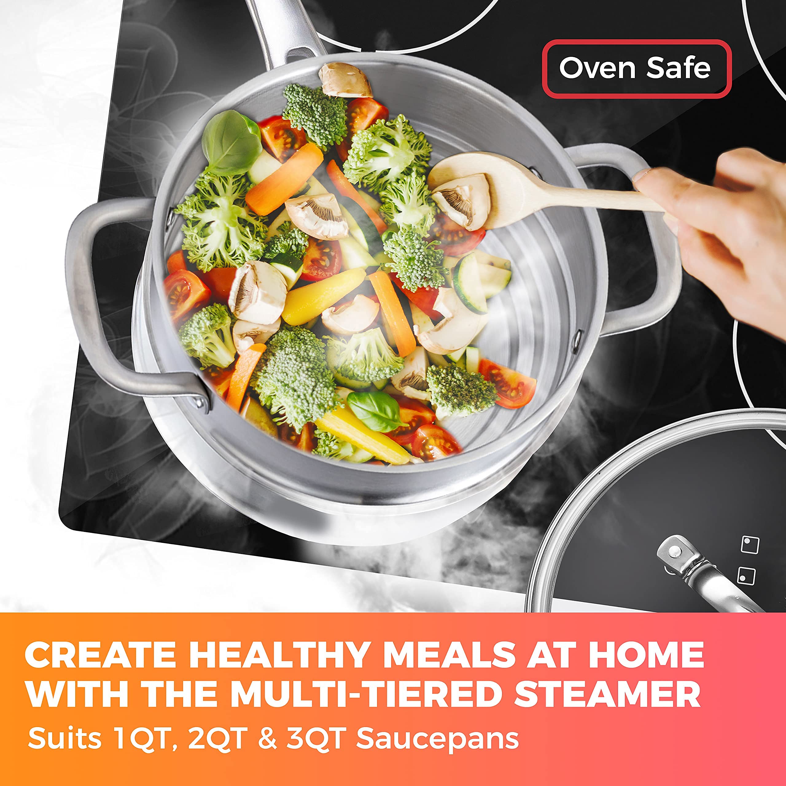Mueller 8qt stock pot ideal for soups and hearty meals.