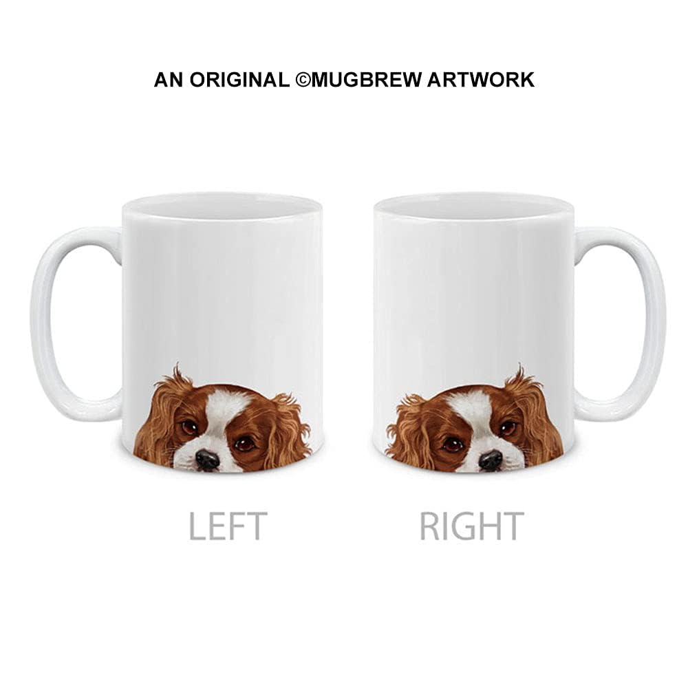 MUGBREW Cavalier King Charles Spaniel mug close-up of glossy finish and color depth