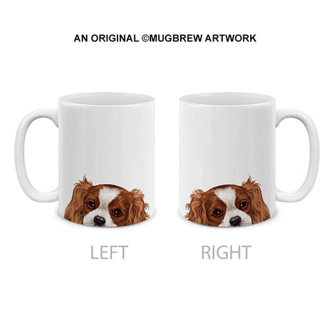 MUGBREW Cavalier King Charles Spaniel mug close-up of glossy finish and color depth
