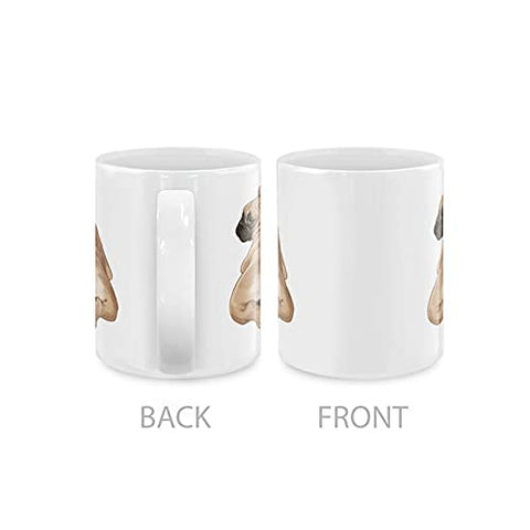 MUGBREW dual-side print mug showcases bulldog motif, ideal gift for dog lovers