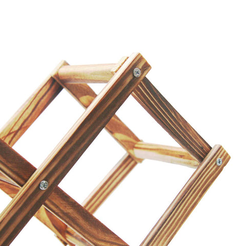 MUGLIO free standing wine rack close up wood grain durable finish