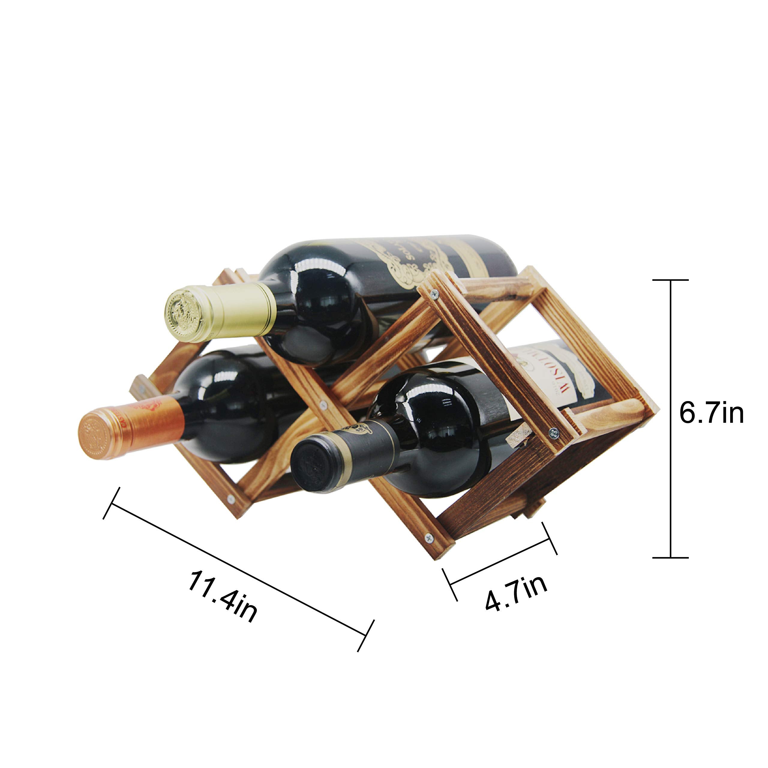 MUGLIO wooden wine rack pantry 3 bottles natural finish