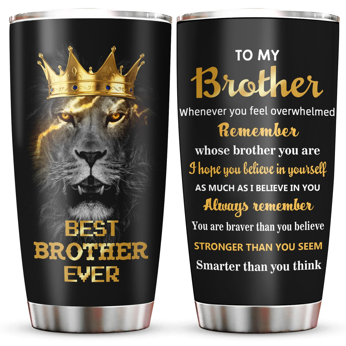Muilzon 20oz brother tumbler ideal gift for on-the-go beverages.