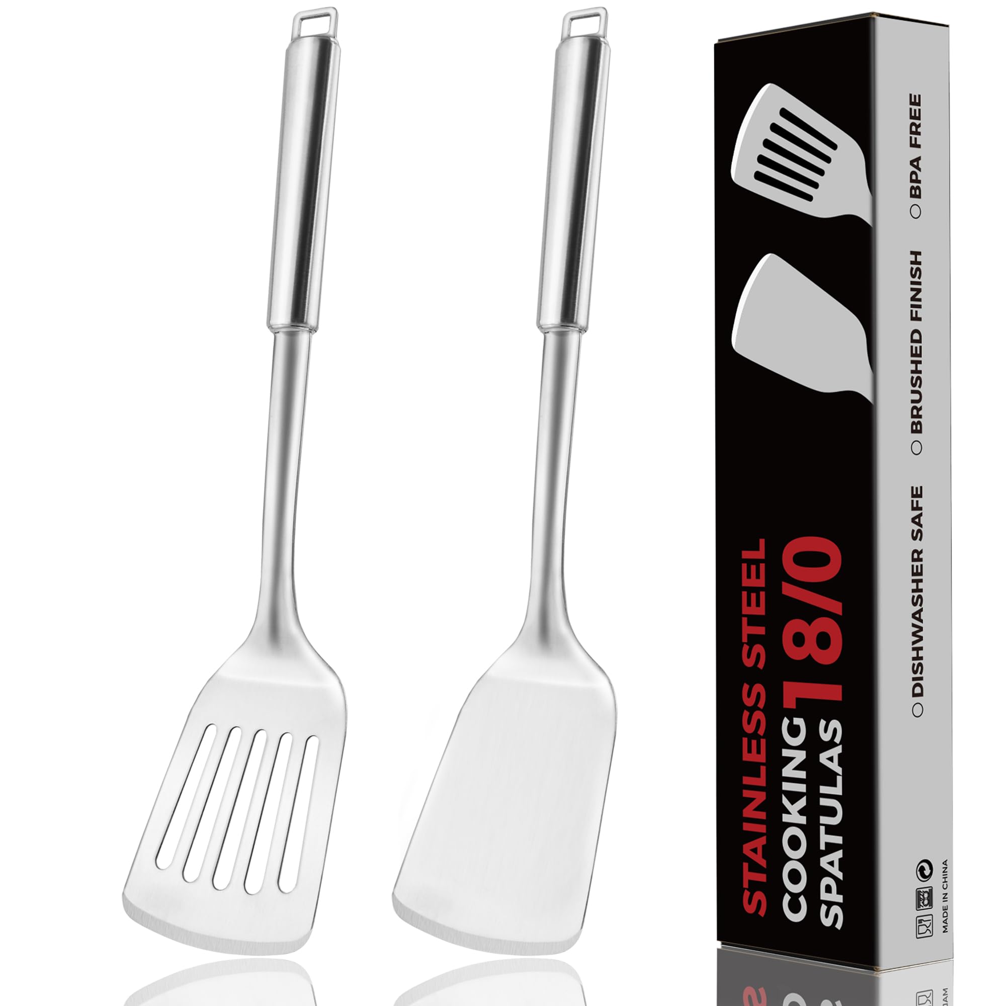 MUJINON 14.5-inch turner spatula with sturdy grip for easy flipping