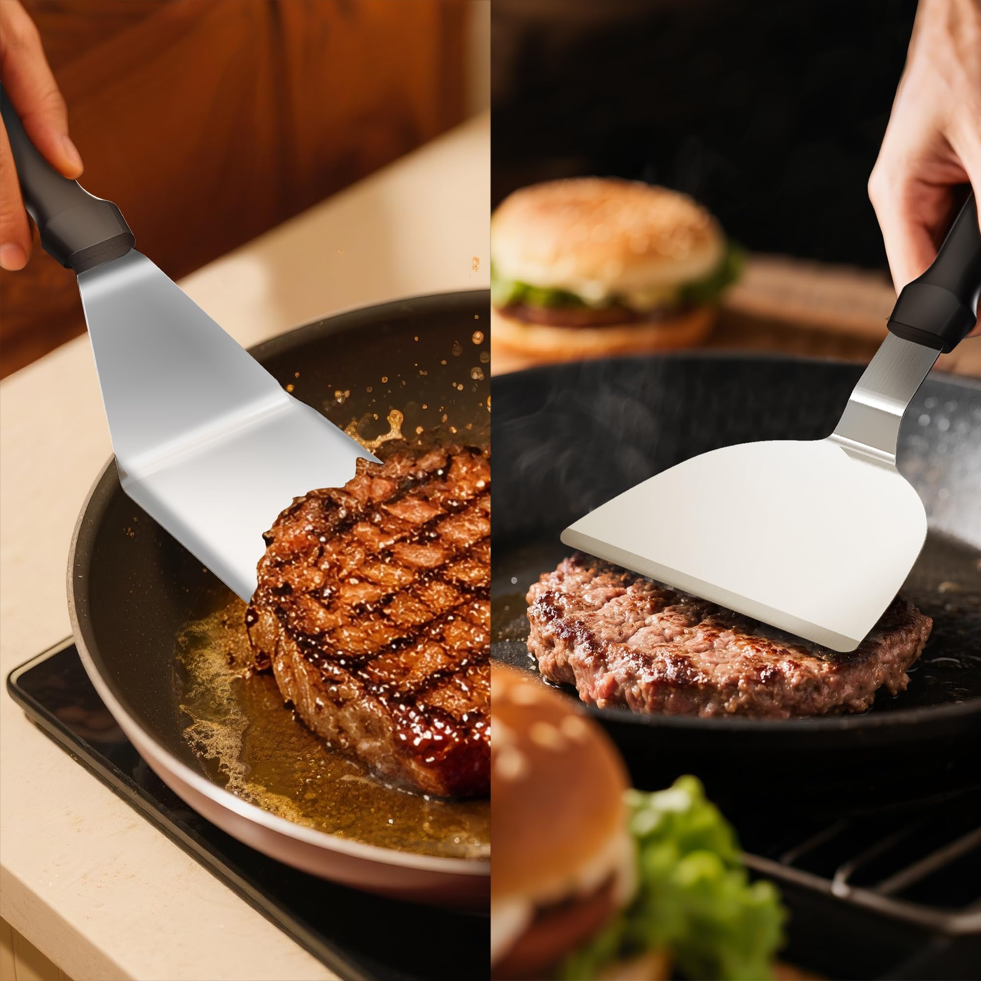 MUJINON brushed stainless steel utensils for modern kitchen aesthetics
