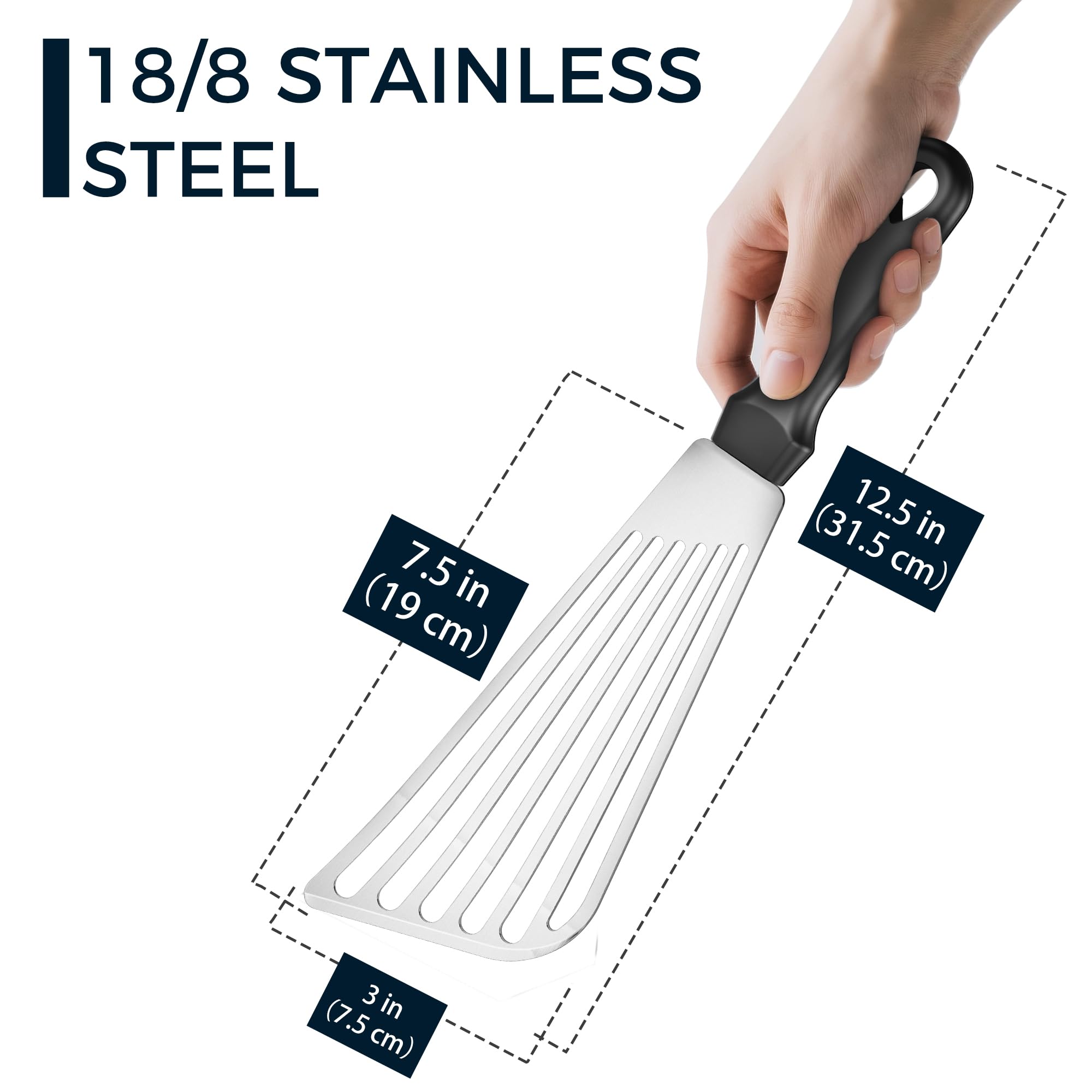 MUJINON spatula is dishwasher safe with a rivet-free design