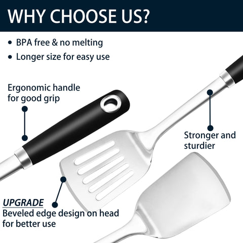 MUJINON heavy-duty spatula ideal for grilling and frying on high heat.
