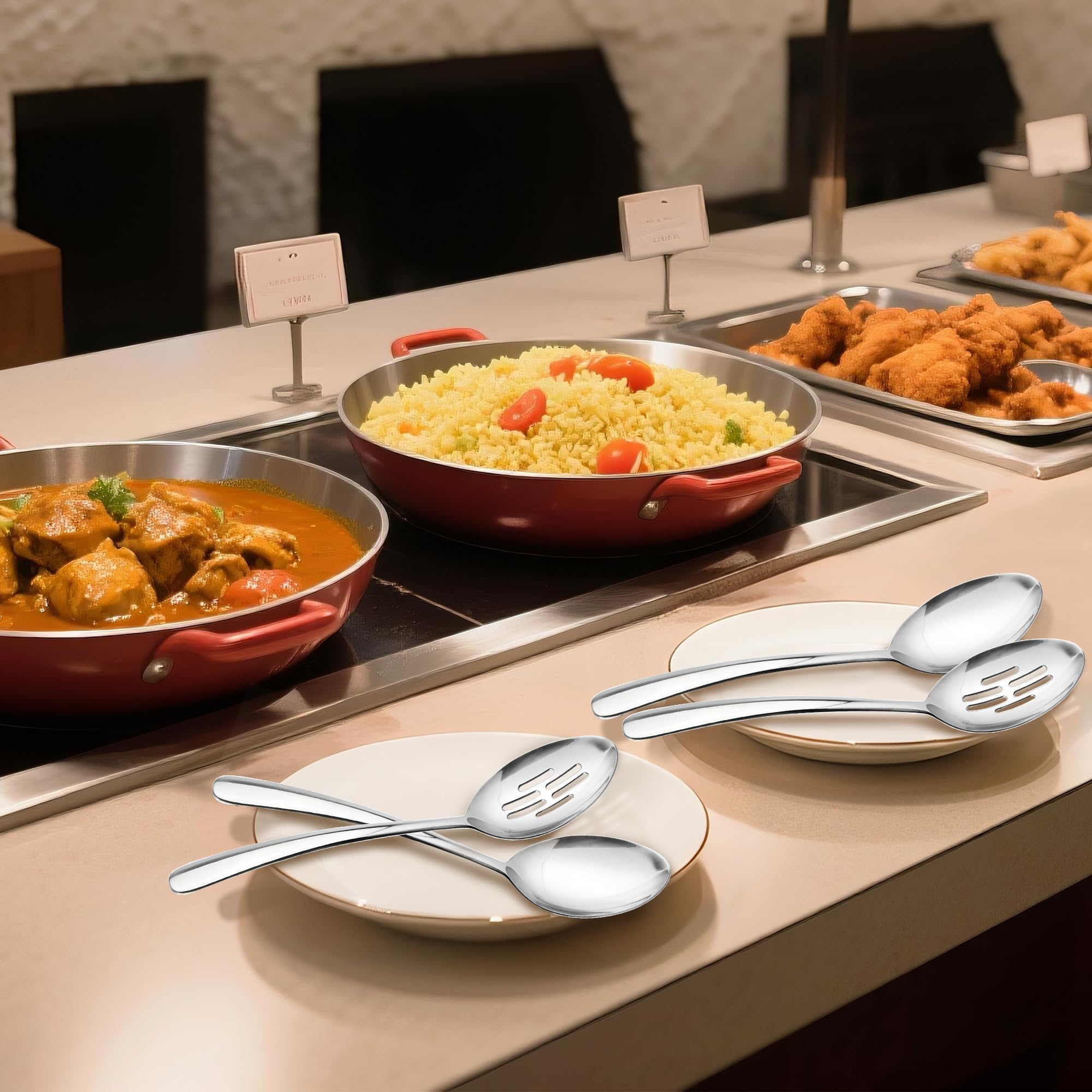 MUJINON large 10.3-inch spoons for effortless serving and portioning