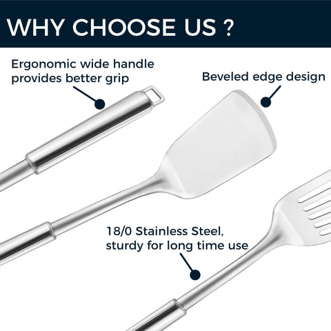 MUJINON stainless steel spatula anti-rust and nickel-free for durability