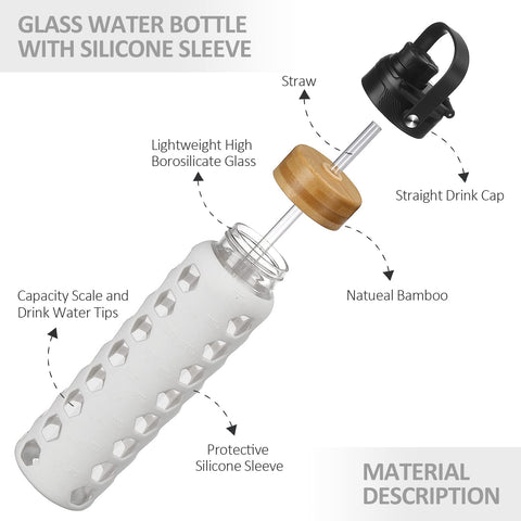 MUKOKO silicone sleeve on the bottle provides grip on the go