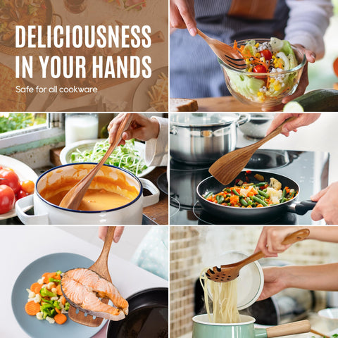 MULBOM soft-grip handle provides comfortable cooking sessions.