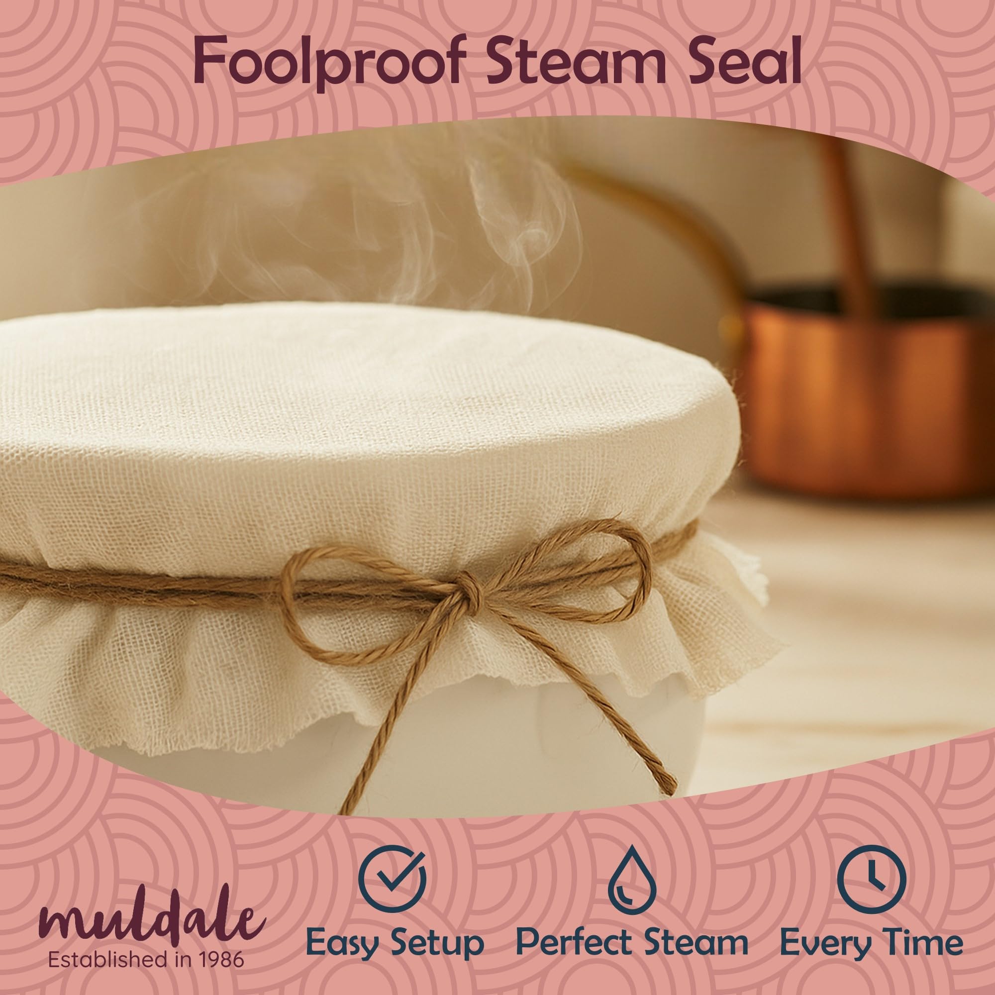 Muldale ceramic 1L pudding mold in white porcelain for elegant serving