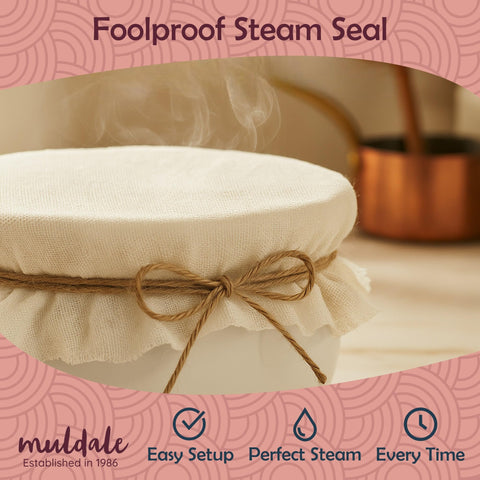 Muldale ceramic 1L pudding mold in white porcelain for elegant serving
