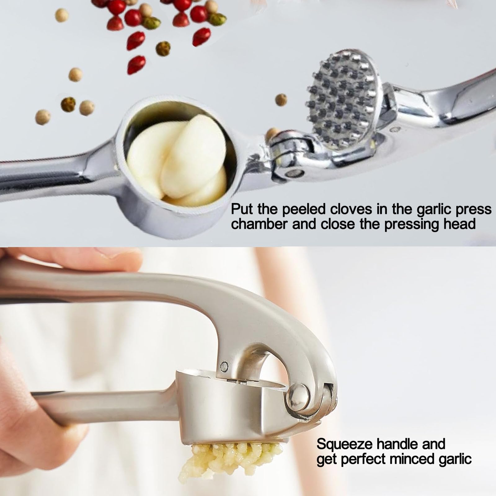 Mulire herb scissors cutting fresh herbs for effortless kitchen prep.