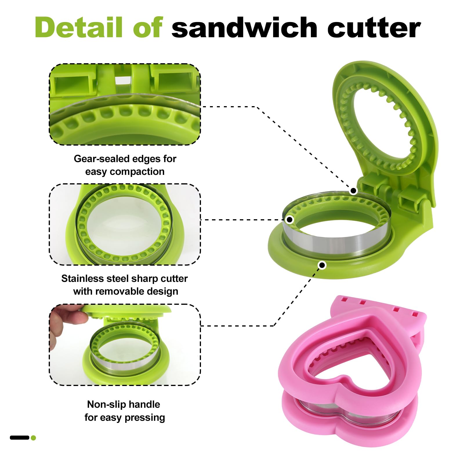 MULIRE Uncrustable heart cutter adds fun shapes for kid-friendly lunches.