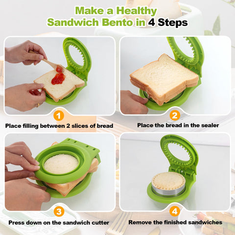 MULIRE Uncrustable 2-pack cutter-sealers for multipurpose lunch prep.