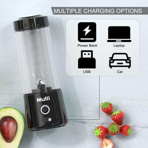 Mulli portable blender travel-size and lightweight for gym sessions.