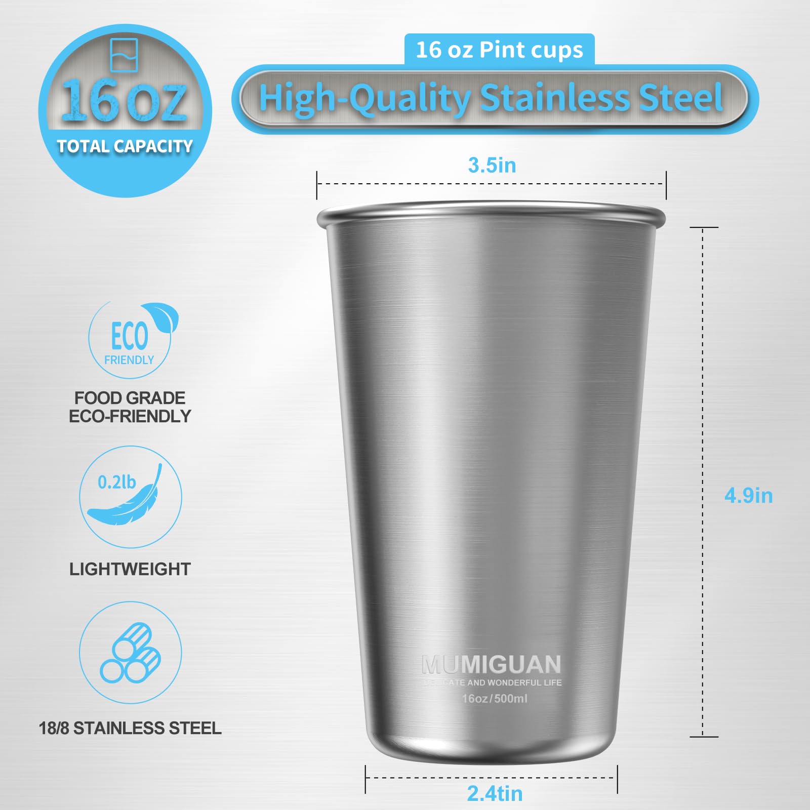 MUMIGUAN 4-pack cups ready for camping, hiking, and pool parties.