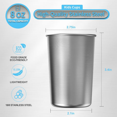 MUMIGUAN stackable kids cups save space on trips and at home.