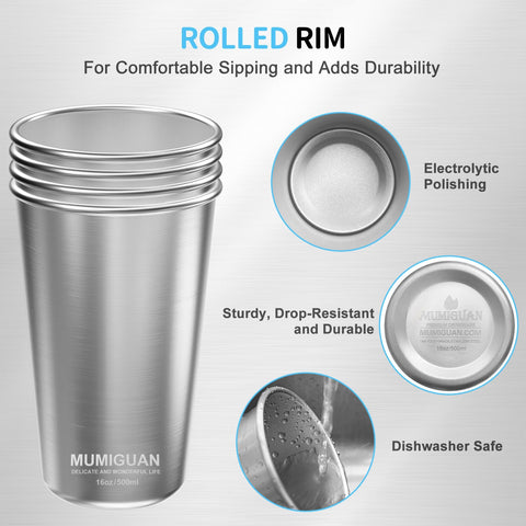 MUMIGUAN stainless steel tumbler with frosted interior for family use.
