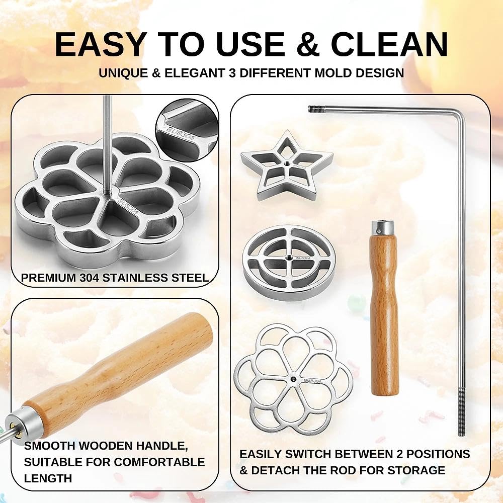 MUMSUNG bunuelos mold made from durable 304 stainless steel