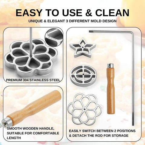 MUMSUNG bunuelos mold made from durable 304 stainless steel