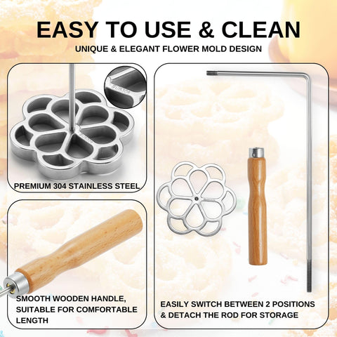 MUMSUNG 304 stainless steel mold ensures durable food-safe use.