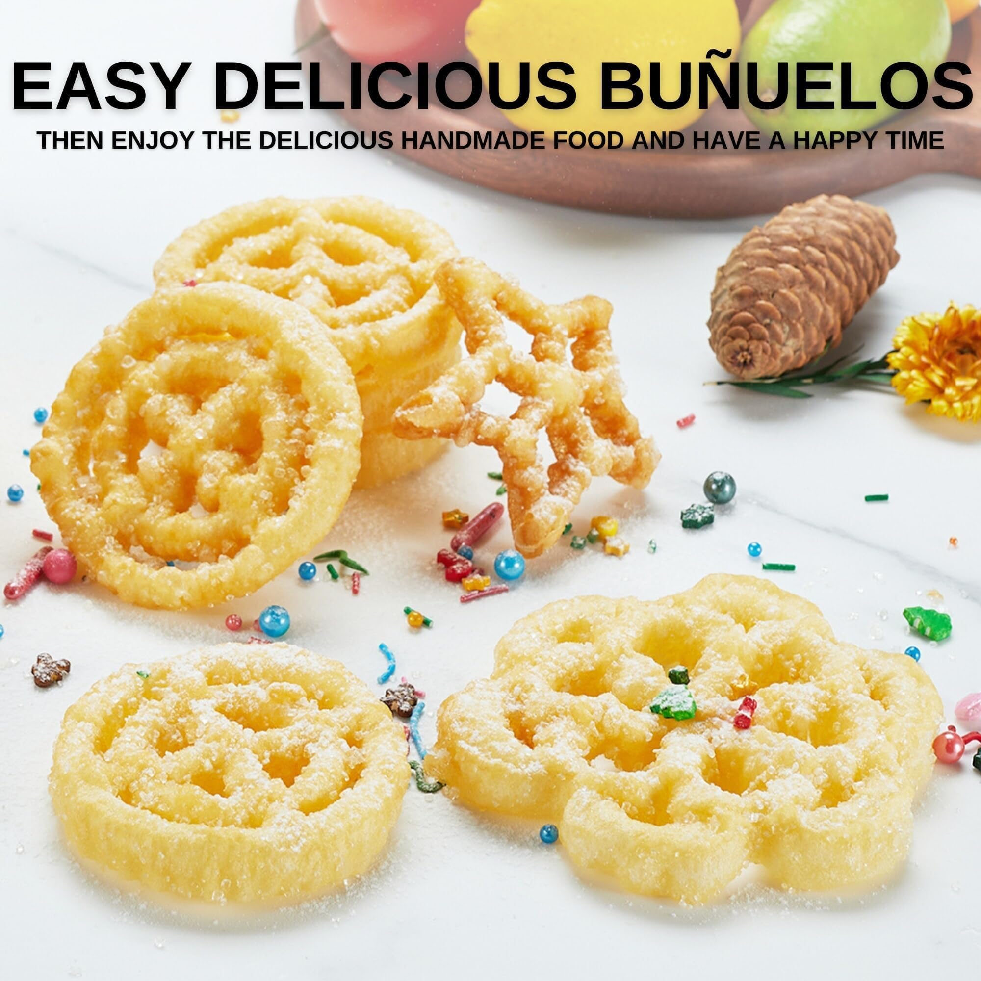 MUMSUNG bunuelos mold with detachable handle for safer handling