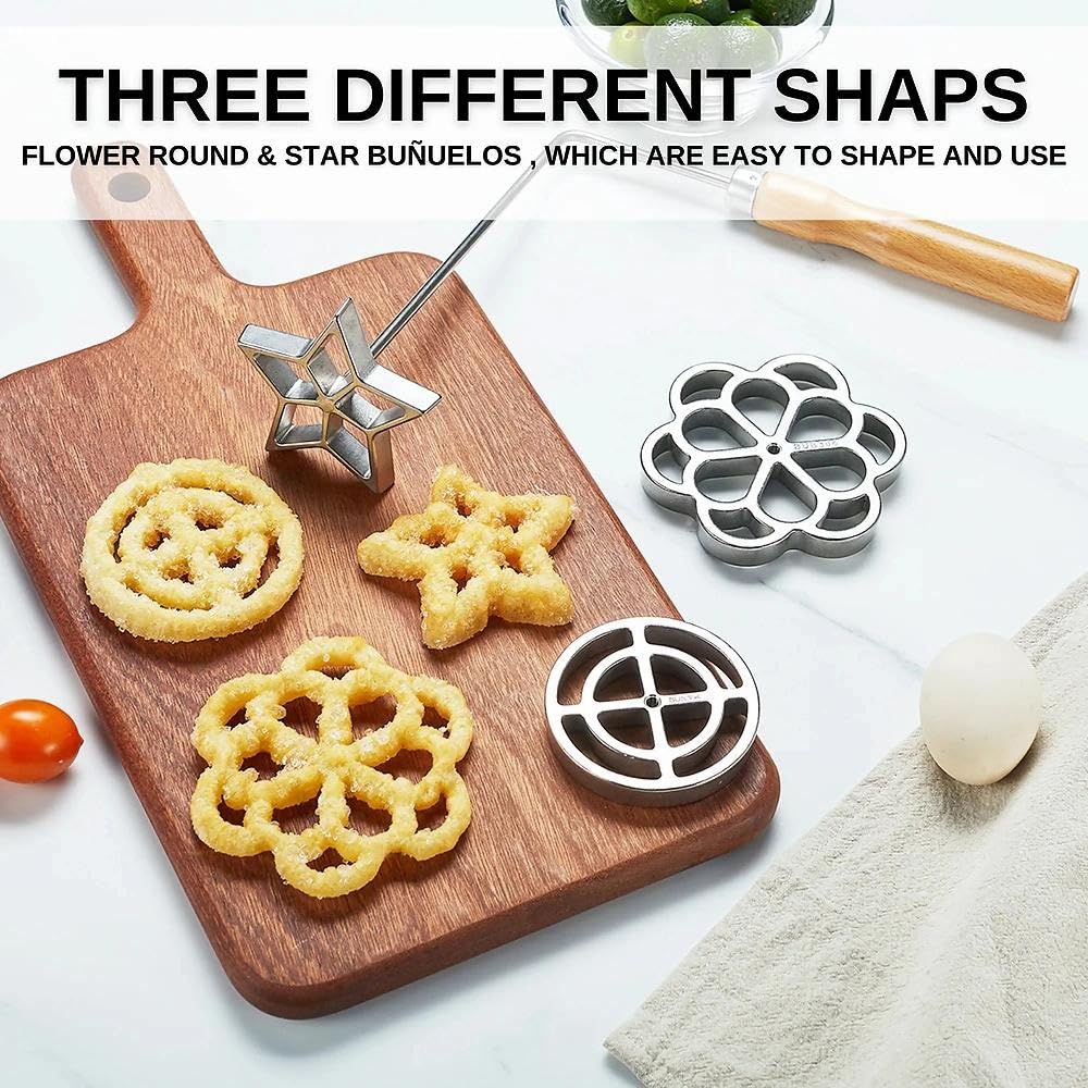 MUMSUNG bunuelos mold round design for classic rosette shapes