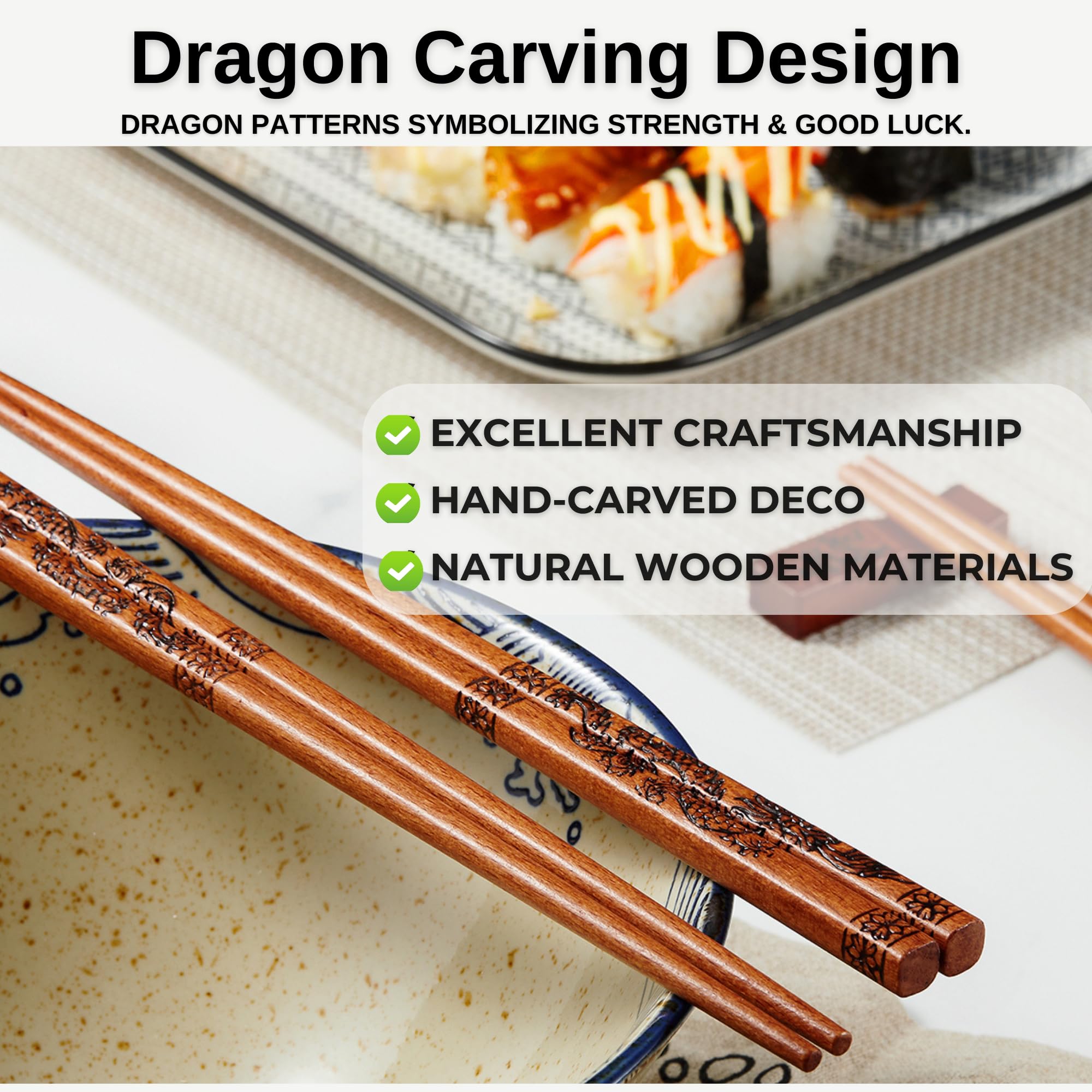 MUMSUNG wooden chopsticks in an elegant box ideal for gifting.
