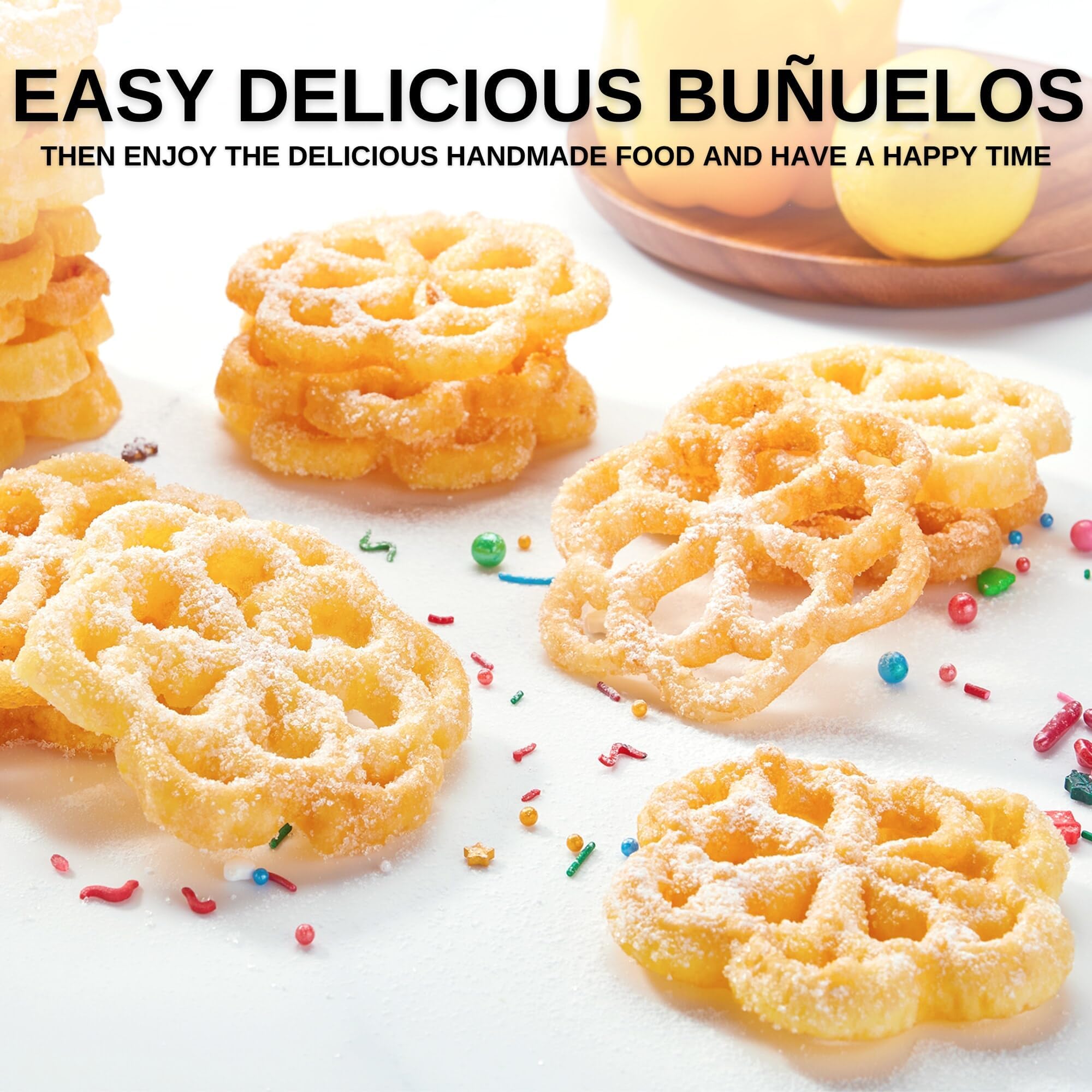 MUMSUNG deep-fry rosette cookies to golden perfection.