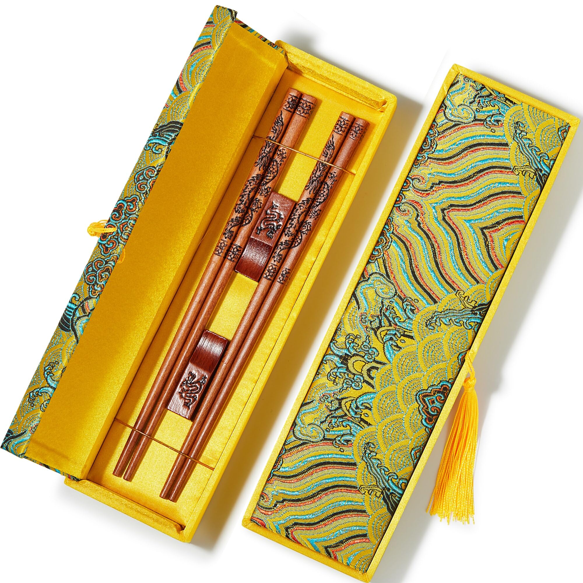 MUMSUNG dragon chopsticks top view for elegant meals.