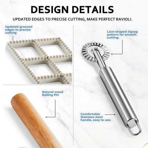 MUMSUNG Flour-dusted surface aids easy ravioli release