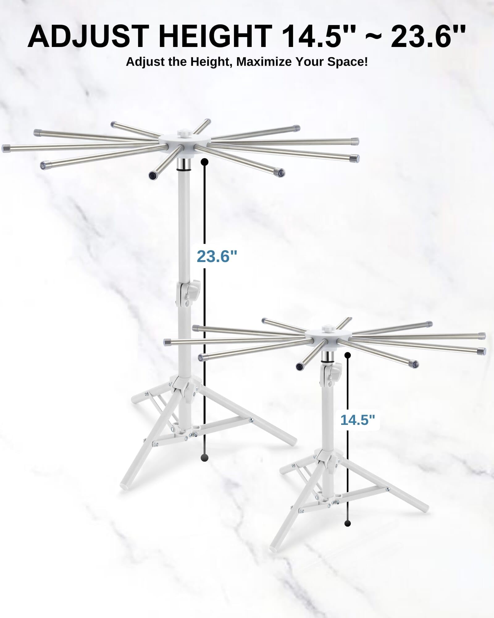 MUMSUNG rust-resistant arms are dishwasher-safe for easy cleanup