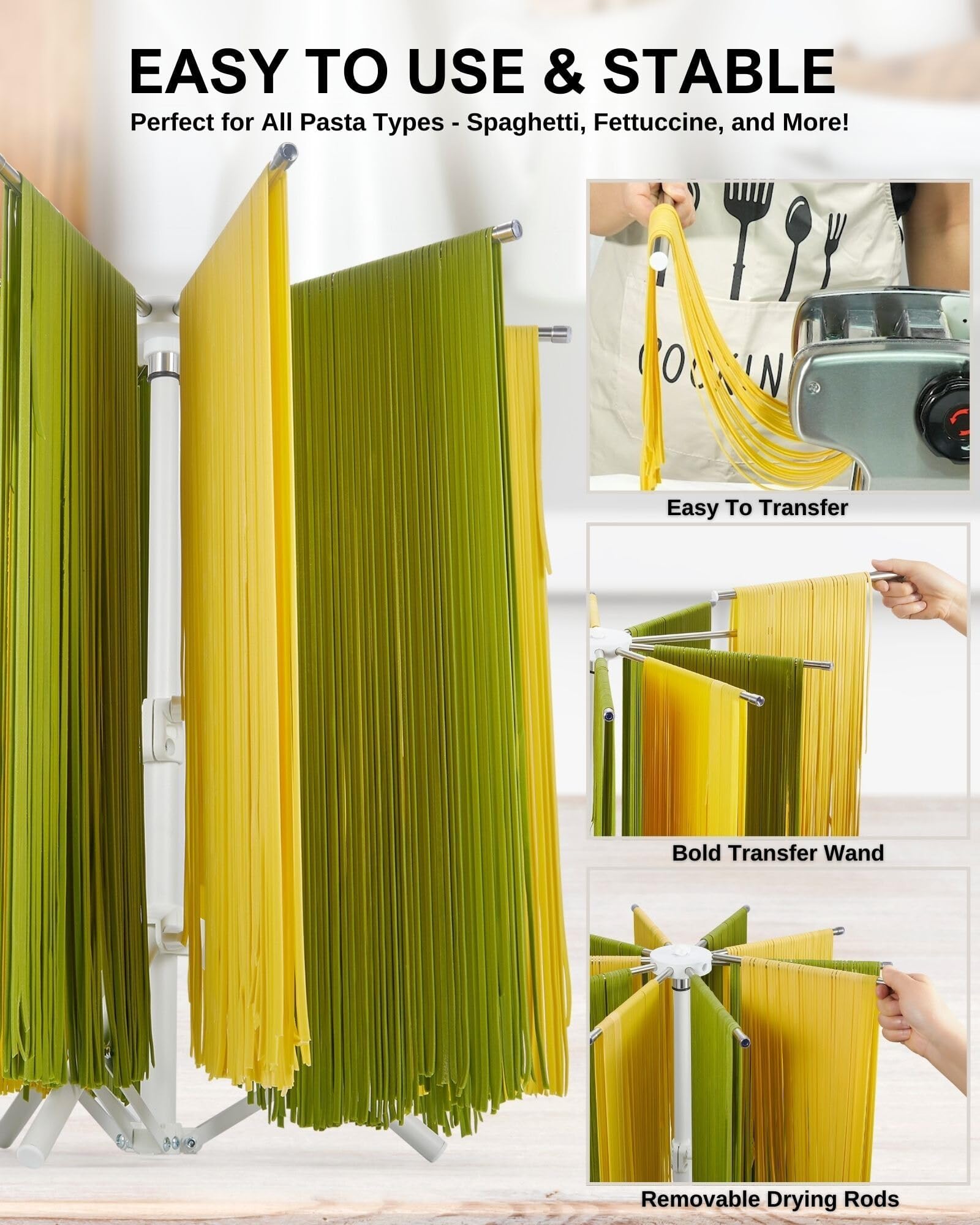 MUMSUNG rack height adjustable from 14.5 to 23.6 inches for various batches