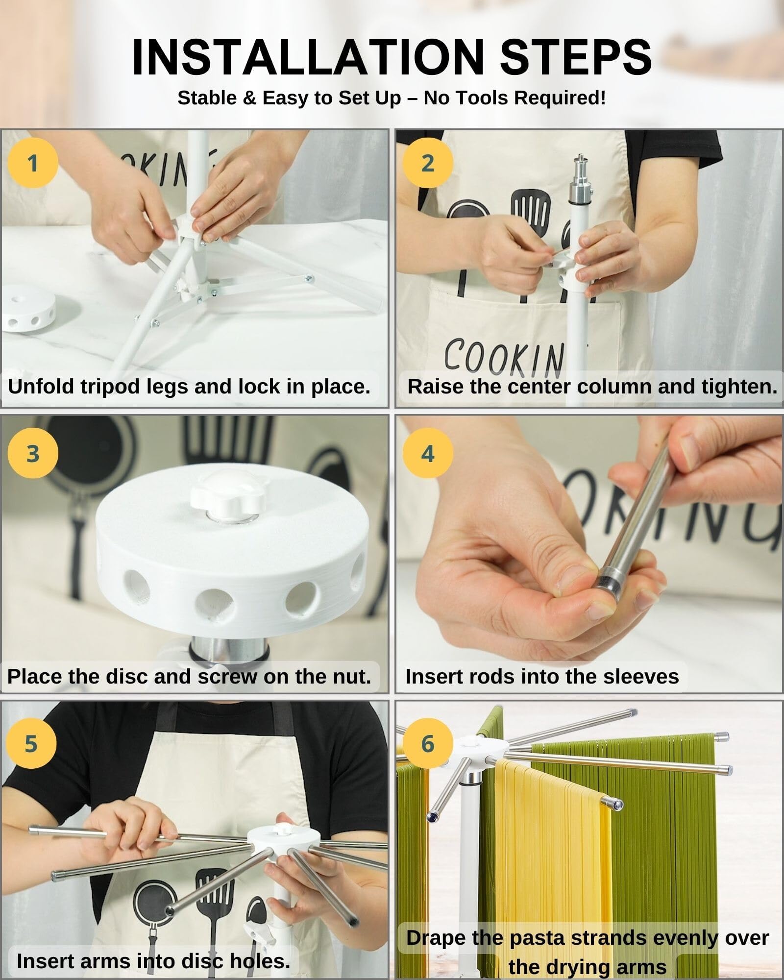 MUMSUNG large-capacity pasta rack drying multiple noodle types