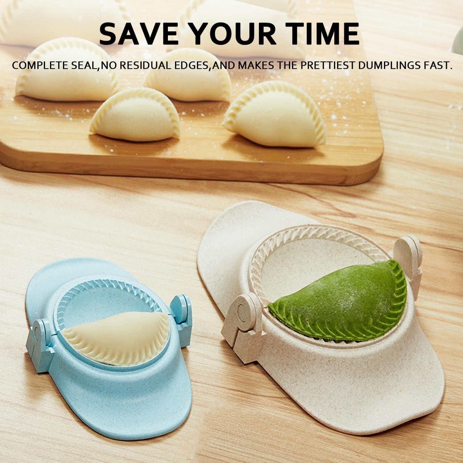 MUMSUNG seven-point-five-inch dough cutter creates clean edges for uniform wrappers.