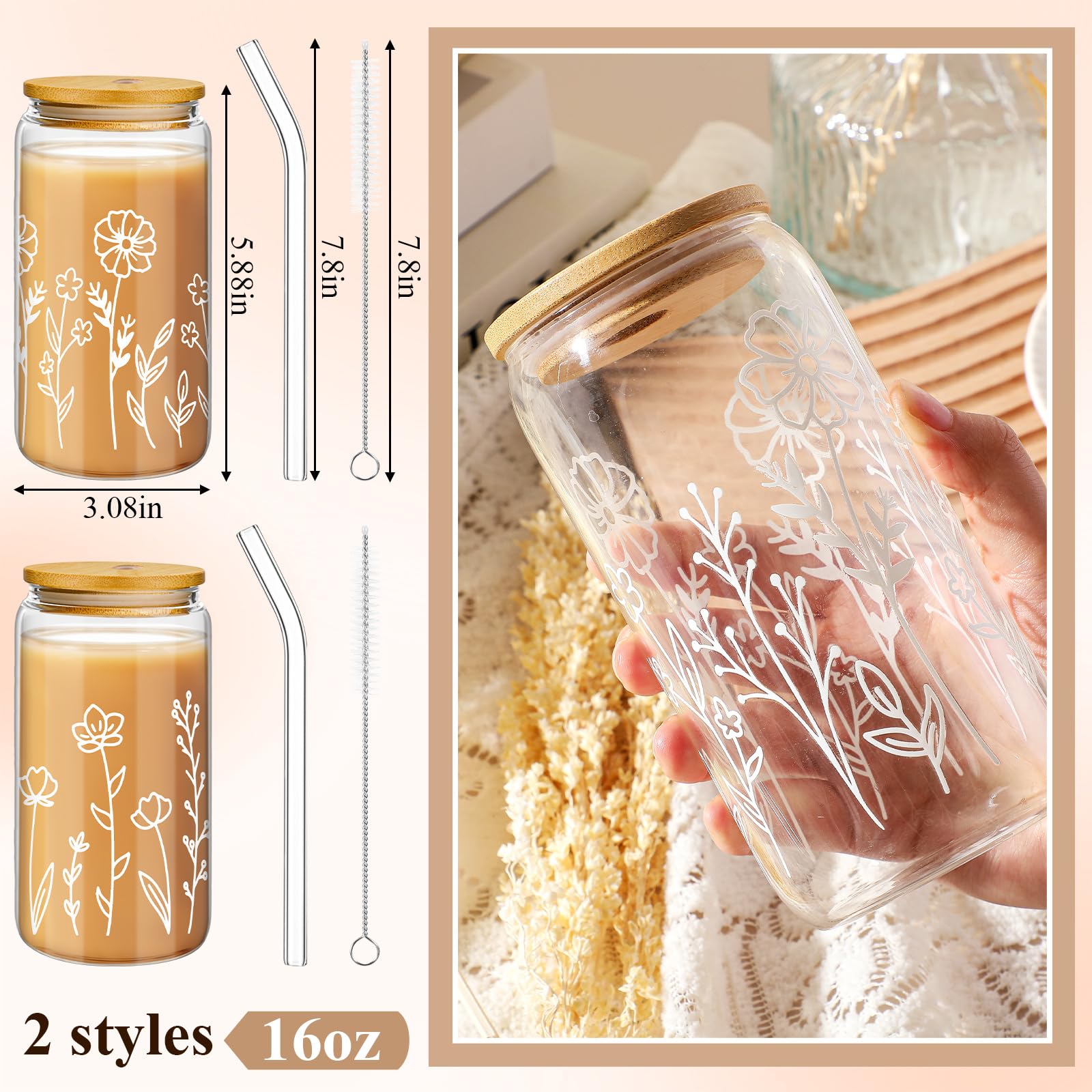 Mumufy bamboo lid for glass tumbler keeps drinks sealed with natural style.