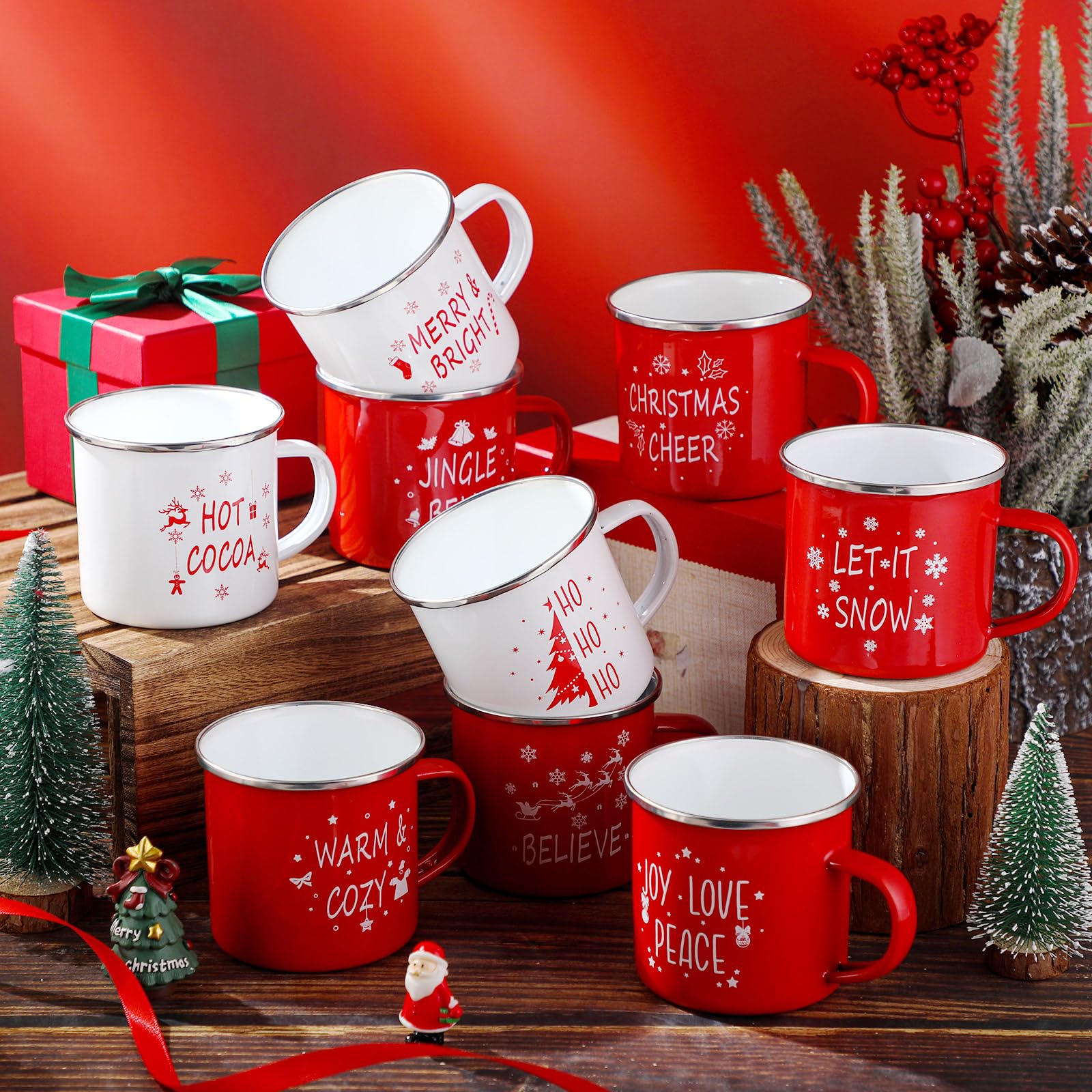 Mumufy Christmas quote enamel mug 12 oz ideal for gifting