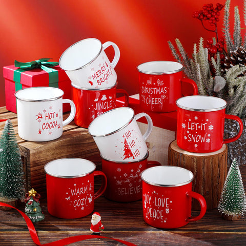 Mumufy Christmas quote enamel mug 12 oz ideal for gifting