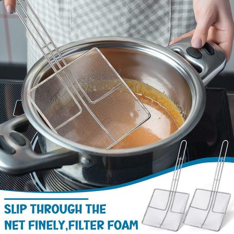 Mumufy kitchen multiuse skimmer for frying and draining