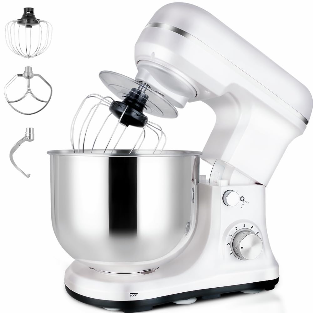 MURENKING 5qt stainless steel bowl for smooth, large-batch mixing.