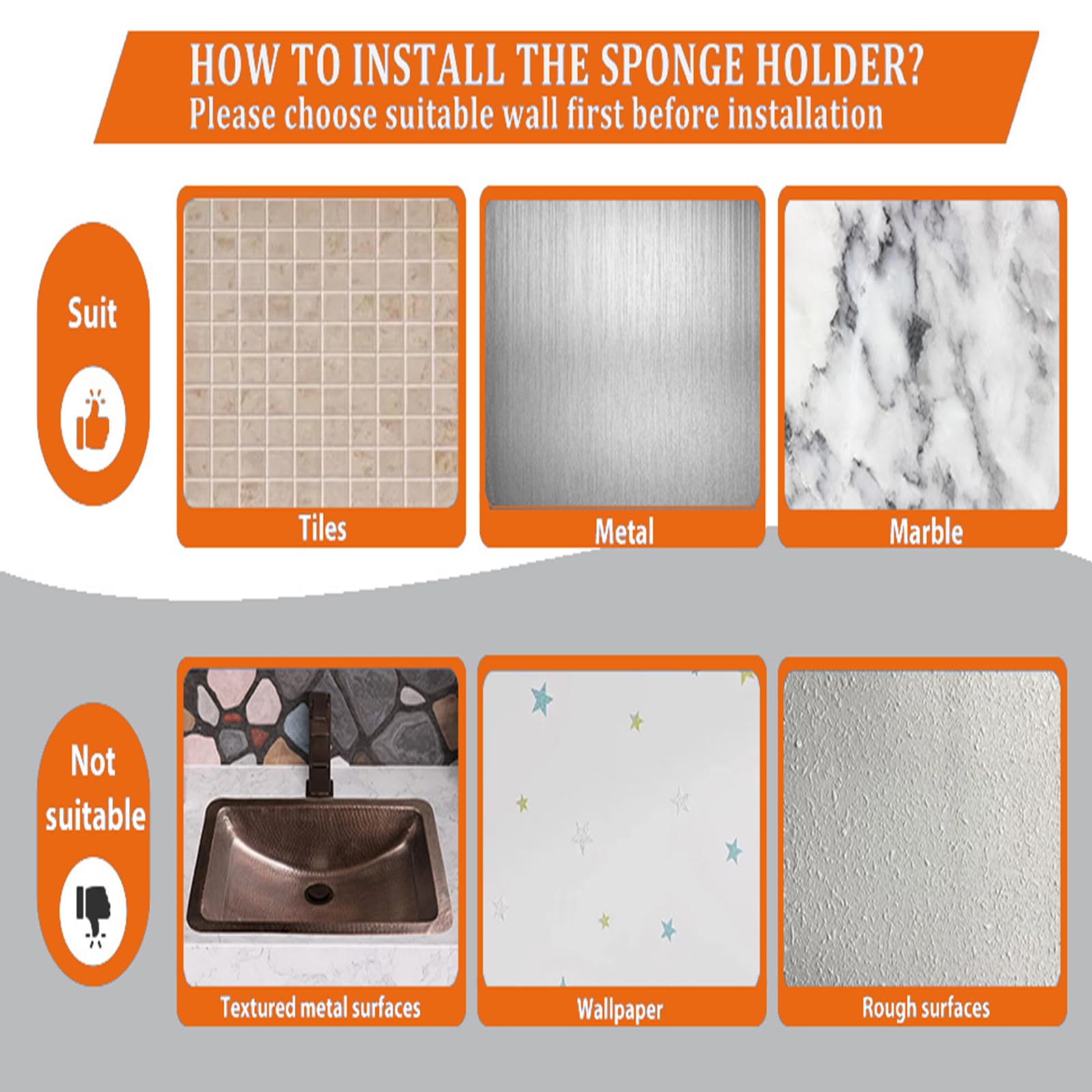 MURLONG 3-in-1 storage layout organises sponge, soap, and brush